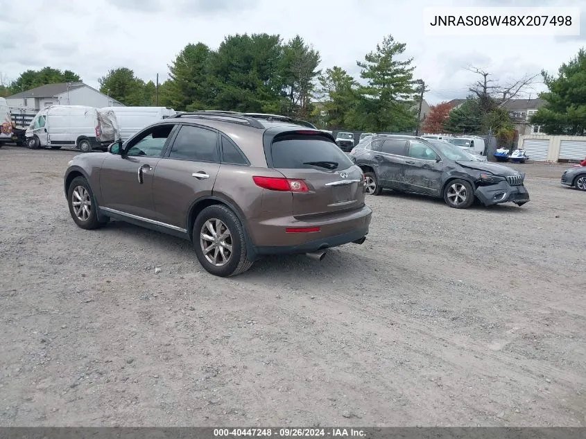 2008 Infiniti Fx35 VIN: JNRAS08W48X207498 Lot: 40447248