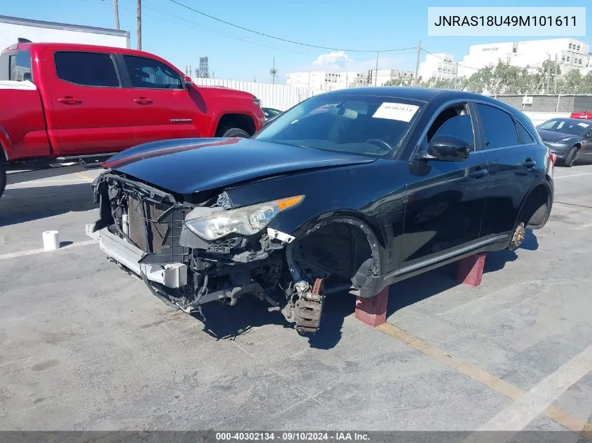 2009 Infiniti Fx35 VIN: JNRAS18U49M101611 Lot: 40302134