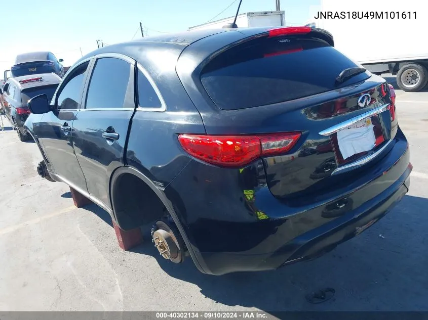 2009 Infiniti Fx35 VIN: JNRAS18U49M101611 Lot: 40302134