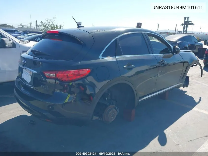 2009 Infiniti Fx35 VIN: JNRAS18U49M101611 Lot: 40302134