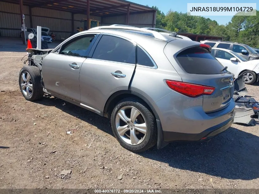 2009 Infiniti Fx35 VIN: JNRAS18U99M104729 Lot: 40376772