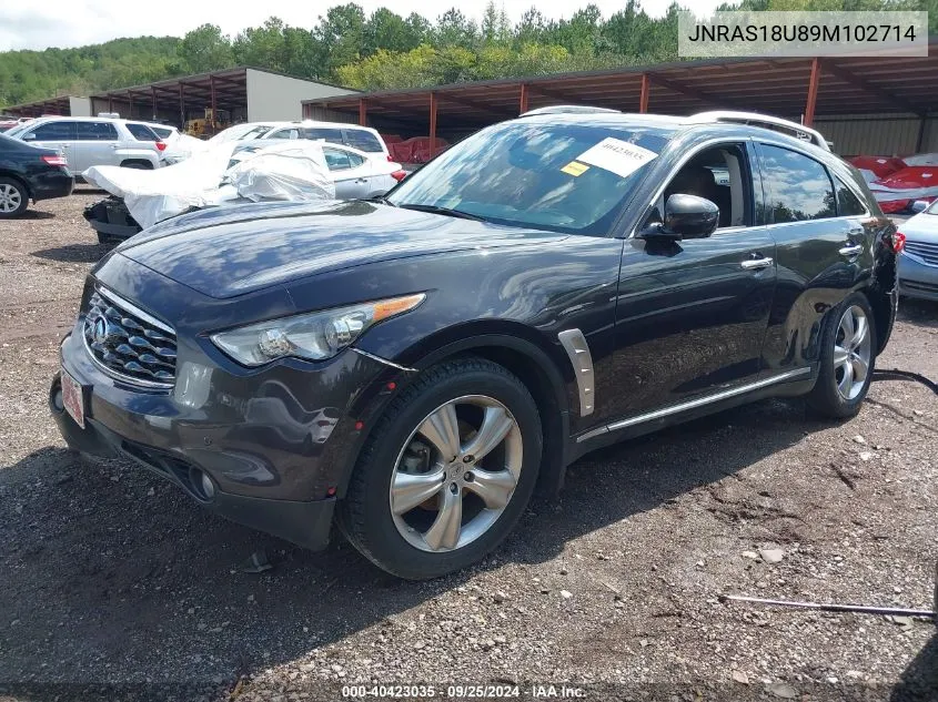 2009 Infiniti Fx35 VIN: JNRAS18U89M102714 Lot: 40423035