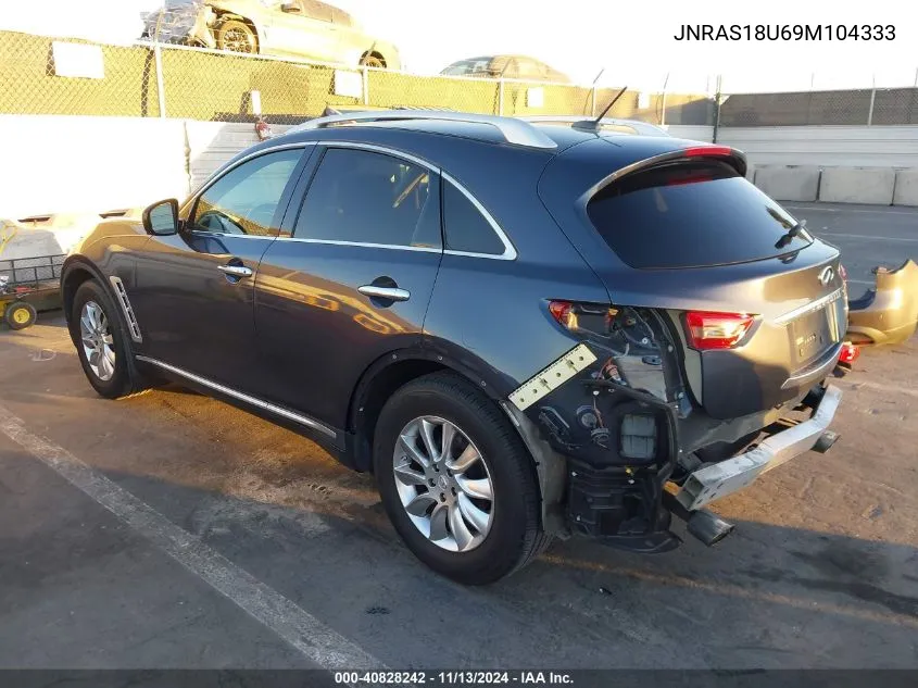 2009 Infiniti Fx35 VIN: JNRAS18U69M104333 Lot: 40828242