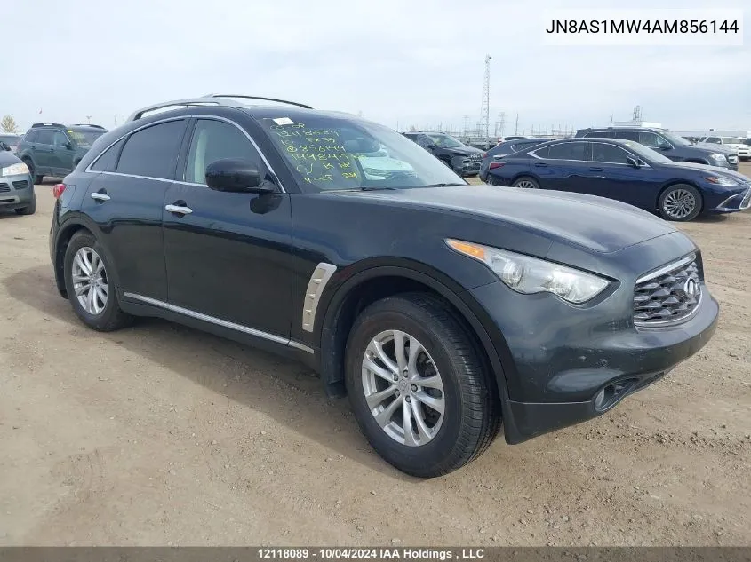 2010 Infiniti Fx35 VIN: JN8AS1MW4AM856144 Lot: 12118089