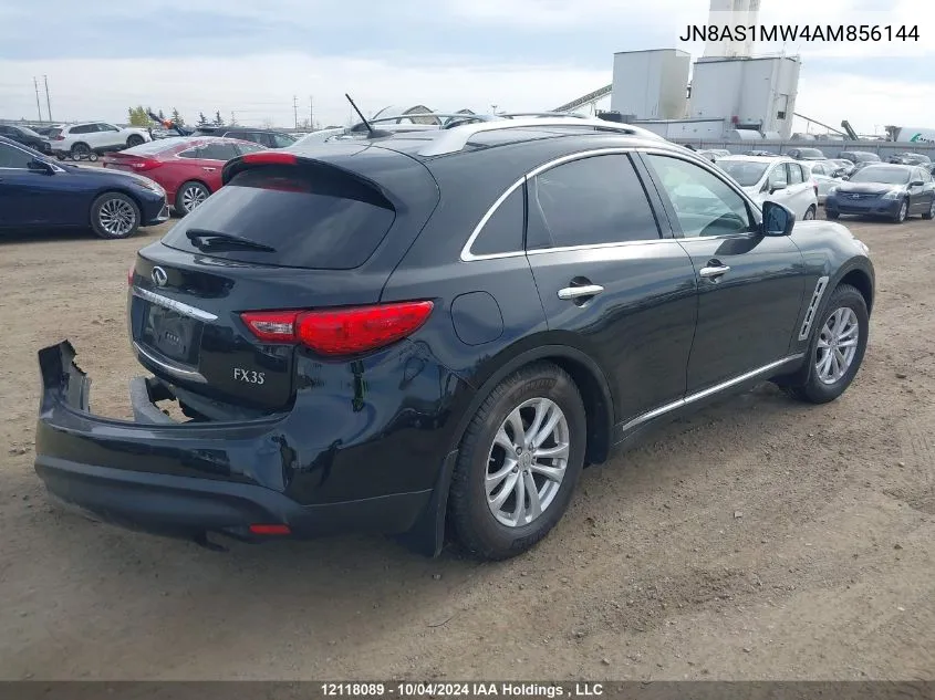 2010 Infiniti Fx35 VIN: JN8AS1MW4AM856144 Lot: 12118089