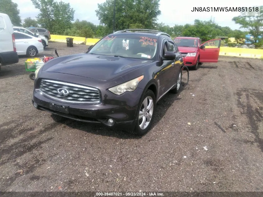 2010 Infiniti Fx35 VIN: JN8AS1MW5AM851518 Lot: 39487021