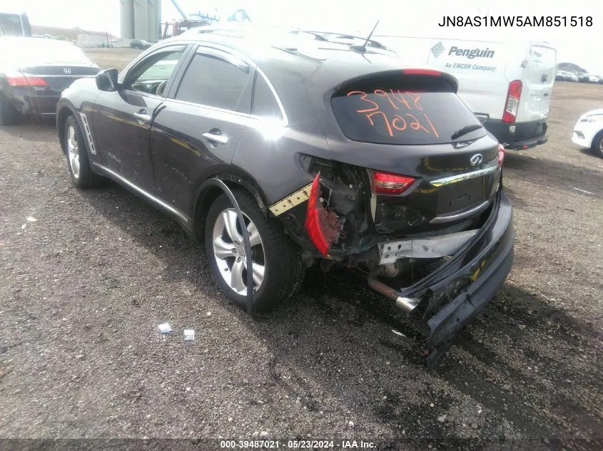 2010 Infiniti Fx35 VIN: JN8AS1MW5AM851518 Lot: 39487021