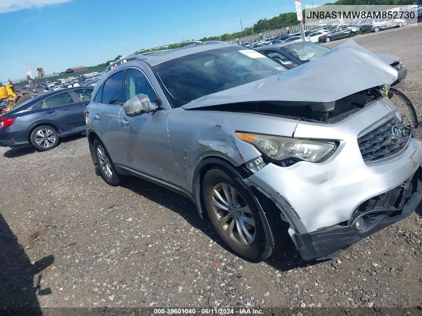 2010 Infiniti Fx35 VIN: JN8AS1MW8AM852730 Lot: 39601040