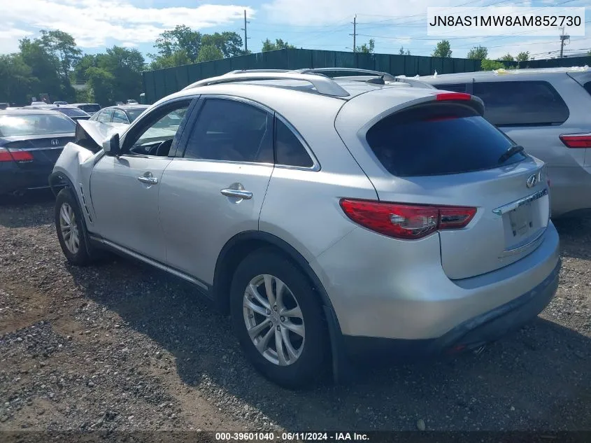 2010 Infiniti Fx35 VIN: JN8AS1MW8AM852730 Lot: 39601040