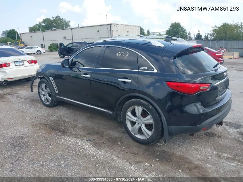 2010 Infiniti Fx35 VIN: JN8AS1MW7AM851293 Lot: 39994533