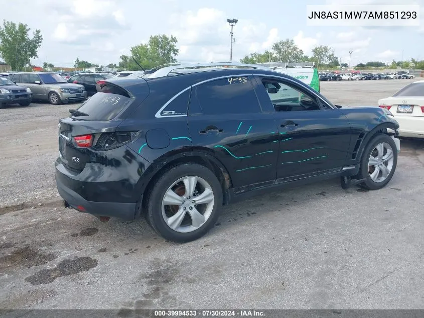 2010 Infiniti Fx35 VIN: JN8AS1MW7AM851293 Lot: 39994533