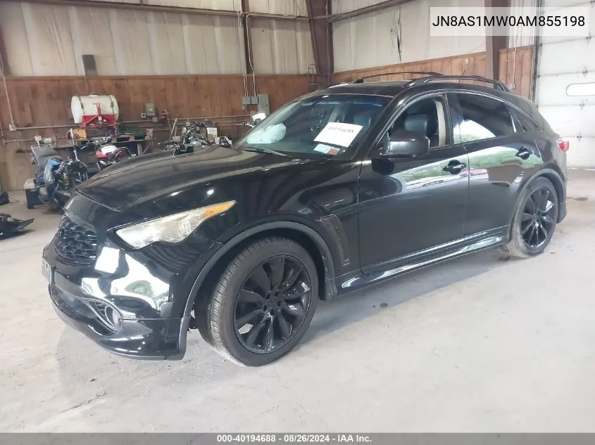 2010 Infiniti Fx35 VIN: JN8AS1MW0AM855198 Lot: 40194688