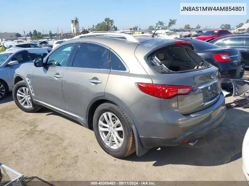 2010 Infiniti Fx35 VIN: JN8AS1MW4AM854801 Lot: 40300483