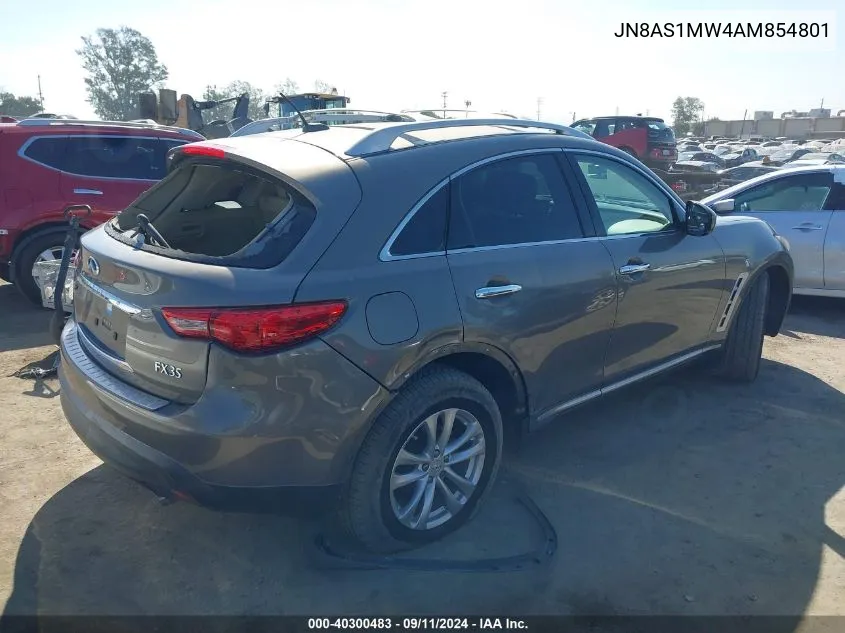 2010 Infiniti Fx35 VIN: JN8AS1MW4AM854801 Lot: 40300483