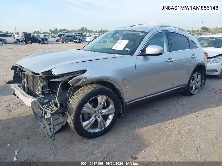 2010 Infiniti Fx35 VIN: JN8AS1MW1AM856148 Lot: 40417106