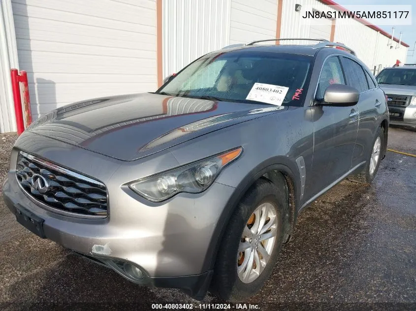 JN8AS1MW5AM851177 2010 Infiniti Fx35