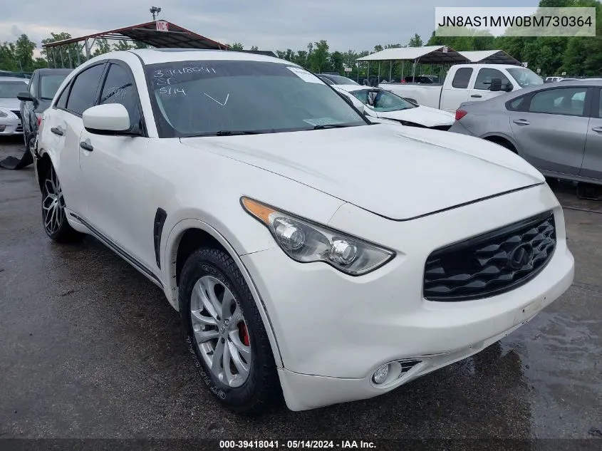 2011 Infiniti Fx35 VIN: JN8AS1MW0BM730364 Lot: 39418041