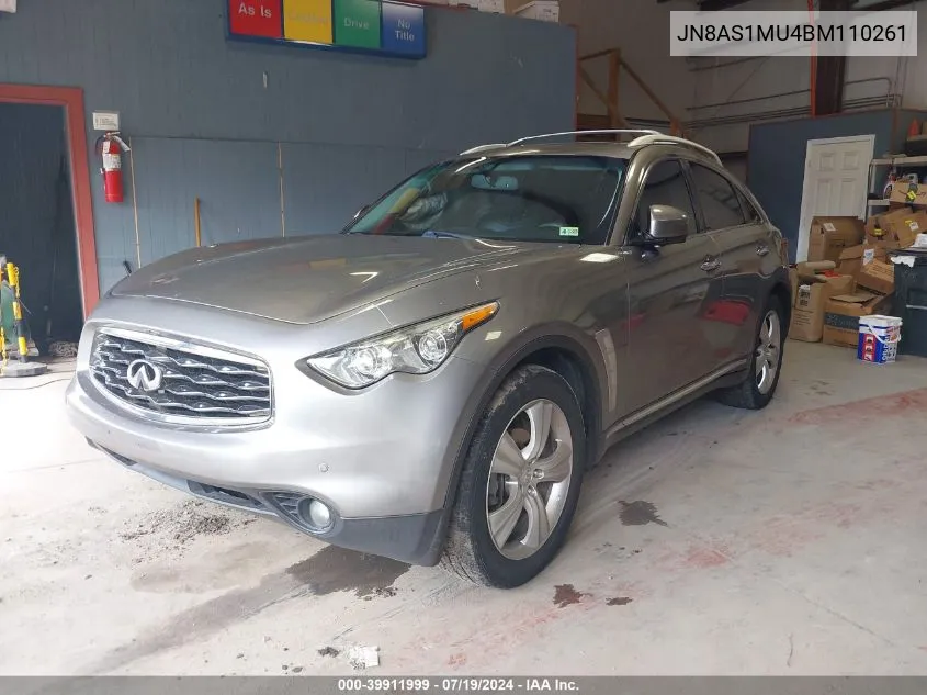 2011 Infiniti Fx35 VIN: JN8AS1MU4BM110261 Lot: 39911999