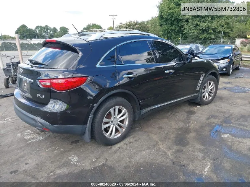 2011 Infiniti Fx35 VIN: JN8AS1MW5BM732806 Lot: 40248629