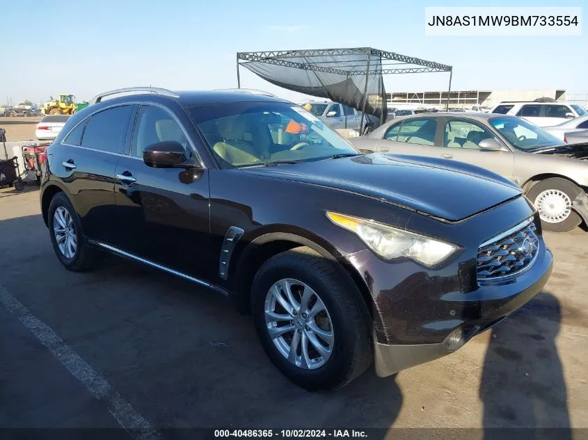 2011 Infiniti Fx35 VIN: JN8AS1MW9BM733554 Lot: 40486365