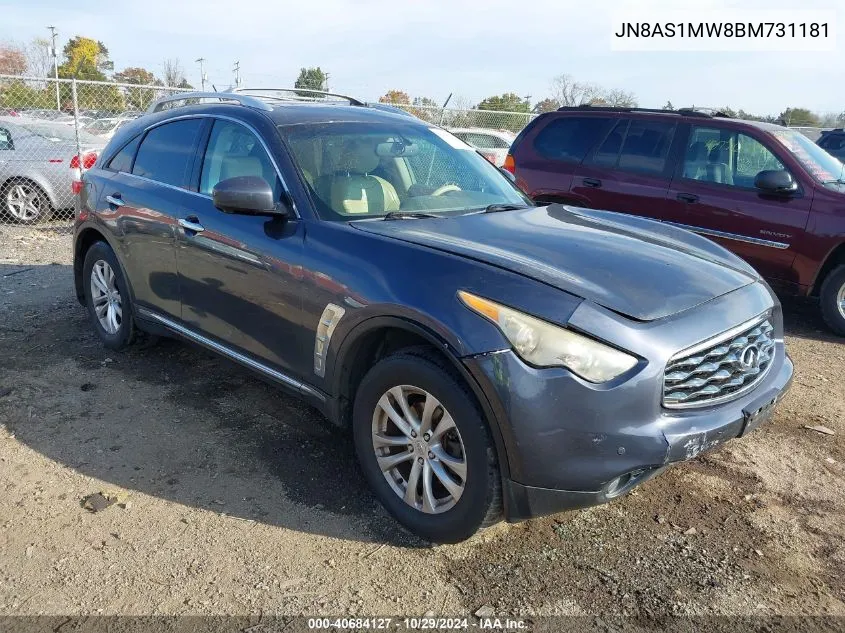 2011 Infiniti Fx35 VIN: JN8AS1MW8BM731181 Lot: 40684127