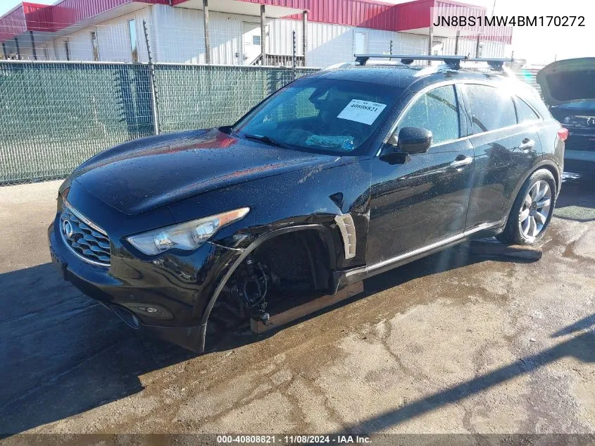 2011 Infiniti Fx50 VIN: JN8BS1MW4BM170272 Lot: 40808821