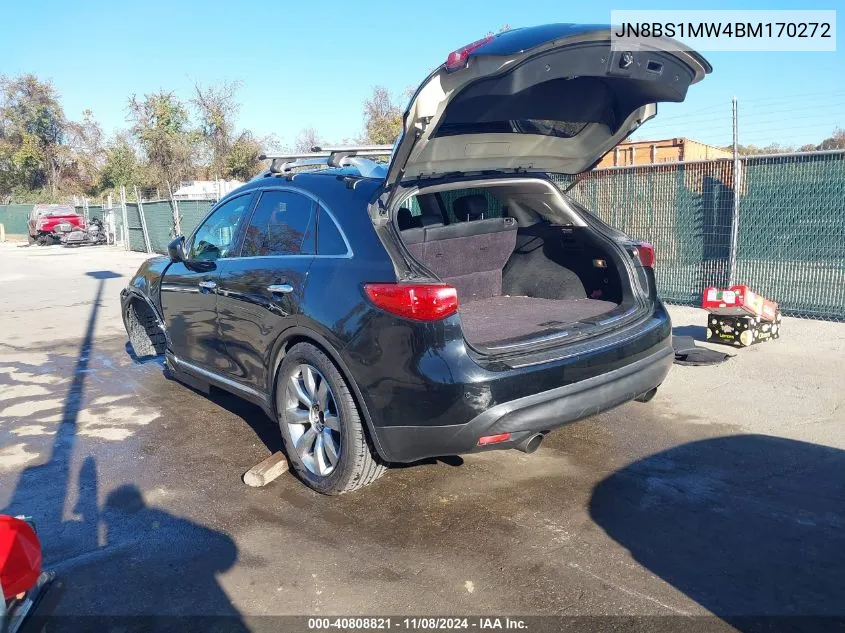 2011 Infiniti Fx50 VIN: JN8BS1MW4BM170272 Lot: 40808821