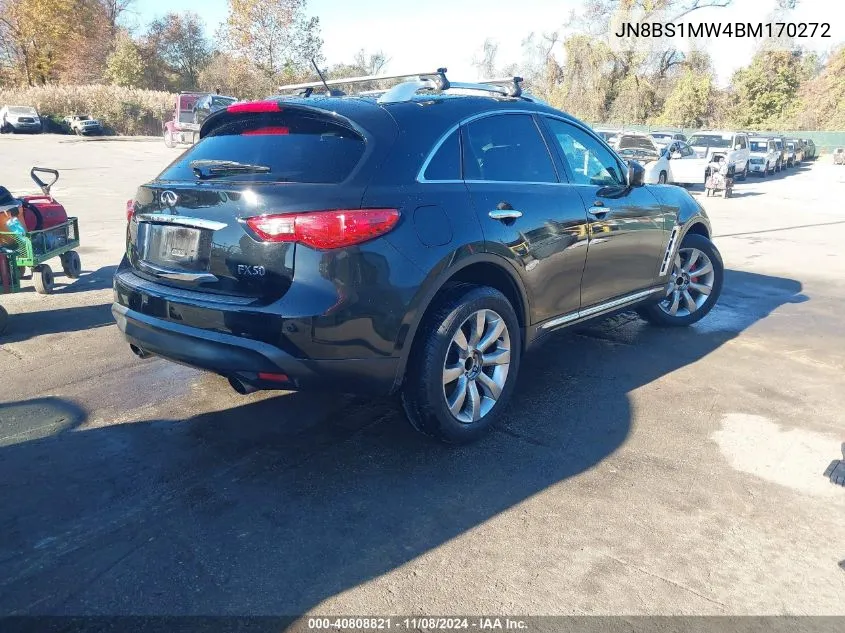 2011 Infiniti Fx50 VIN: JN8BS1MW4BM170272 Lot: 40808821