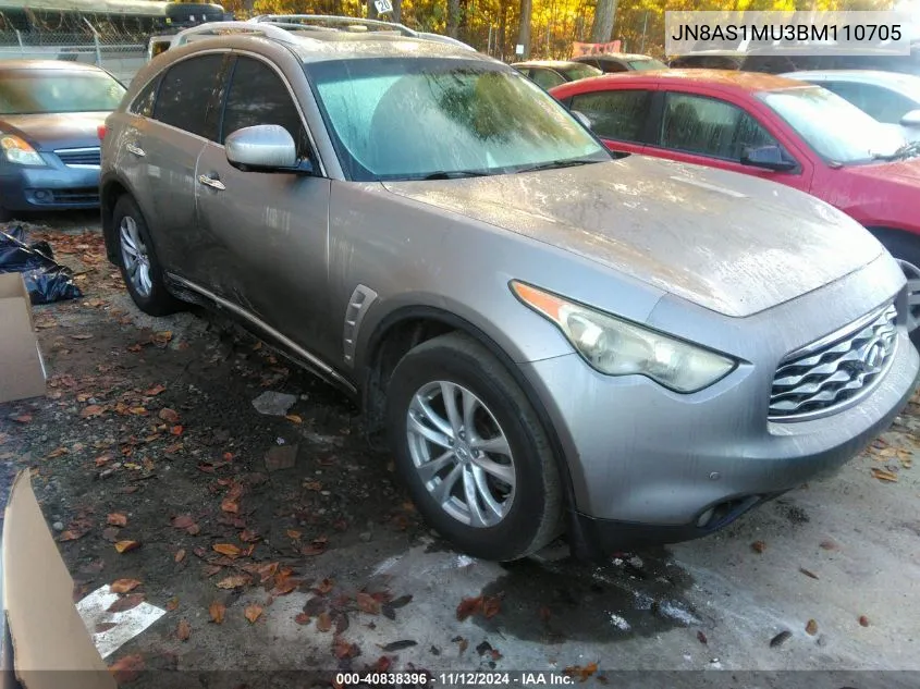 2011 Infiniti Fx35 VIN: JN8AS1MU3BM110705 Lot: 40838396