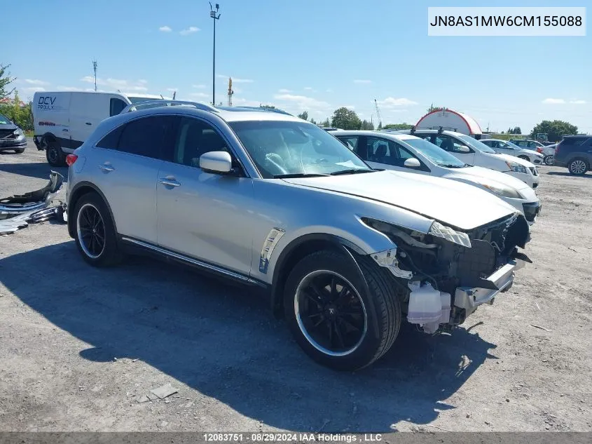 2012 Infiniti Fx35 VIN: JN8AS1MW6CM155088 Lot: 12083751