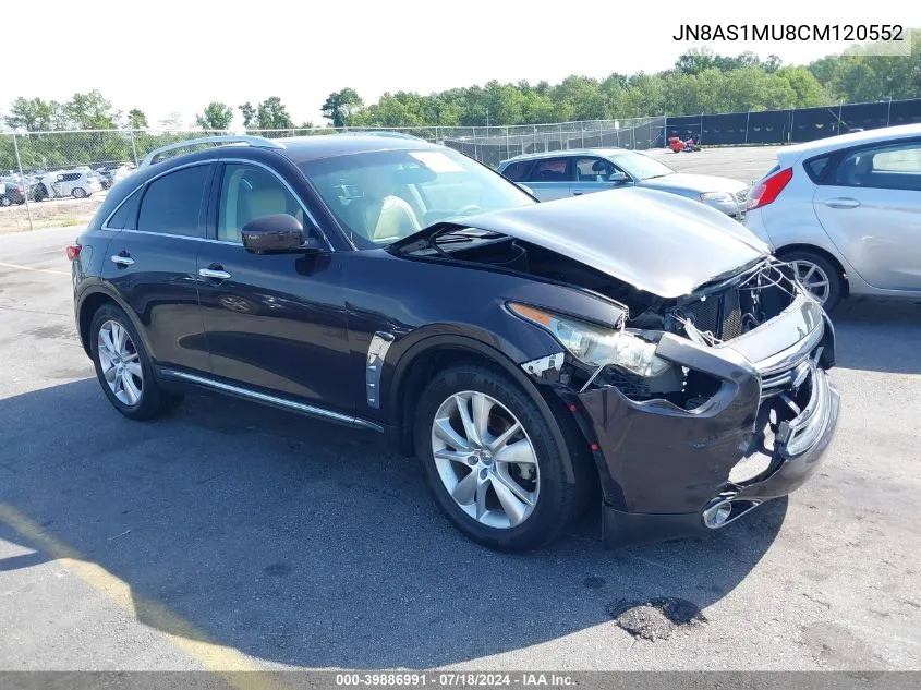 2012 Infiniti Fx35 VIN: JN8AS1MU8CM120552 Lot: 39886991