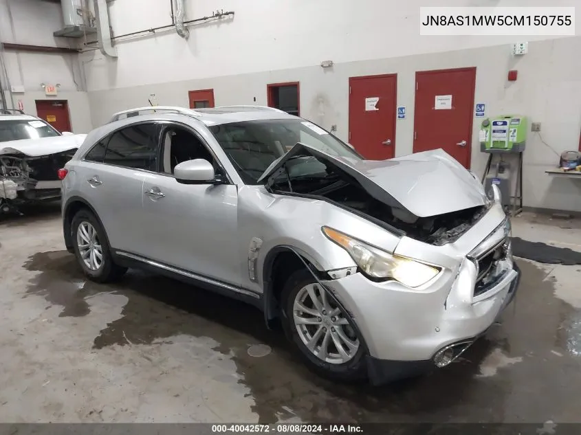 2012 Infiniti Fx35 VIN: JN8AS1MW5CM150755 Lot: 40042572