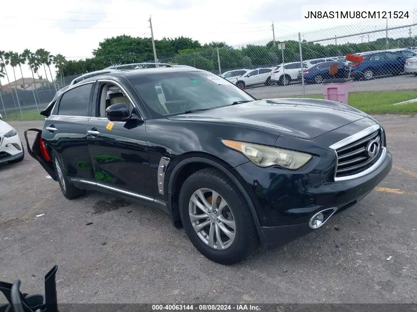 2012 Infiniti Fx35 VIN: JN8AS1MU8CM121524 Lot: 40063144