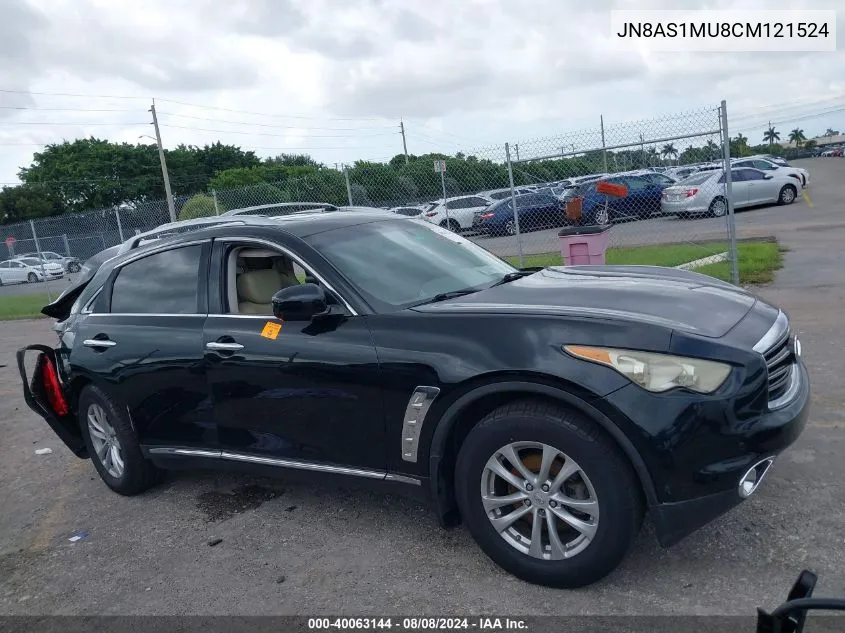 2012 Infiniti Fx35 VIN: JN8AS1MU8CM121524 Lot: 40063144