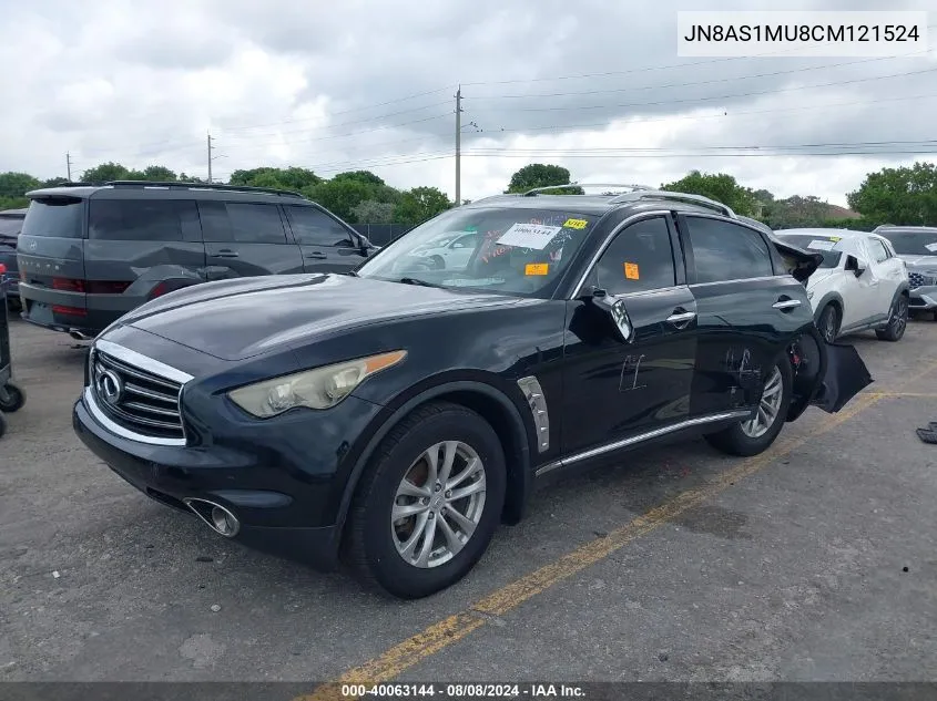 2012 Infiniti Fx35 VIN: JN8AS1MU8CM121524 Lot: 40063144