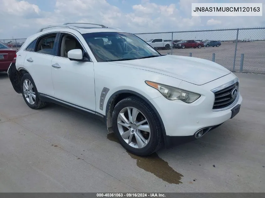 2012 Infiniti Fx35 VIN: JN8AS1MU8CM120163 Lot: 40361063