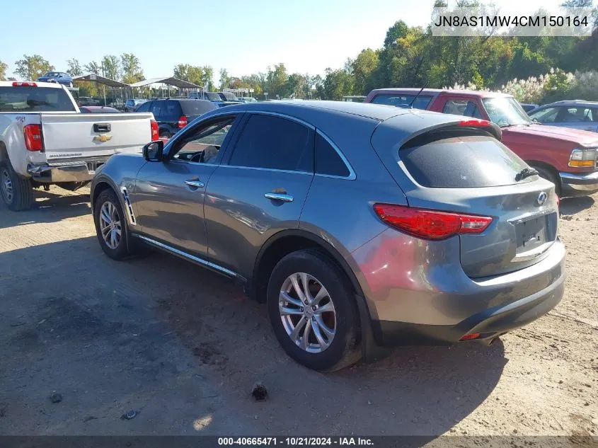 2012 Infiniti Fx35 VIN: JN8AS1MW4CM150164 Lot: 40665471