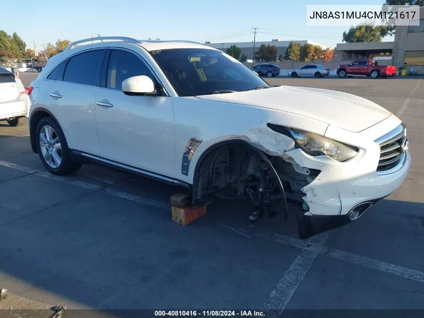 2012 Infiniti Fx35 VIN: JN8AS1MU4CM121617 Lot: 40810416