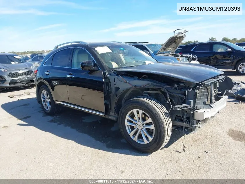 2012 Infiniti Fx35 VIN: JN8AS1MU3CM120393 Lot: 40811813