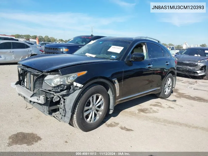 2012 Infiniti Fx35 VIN: JN8AS1MU3CM120393 Lot: 40811813