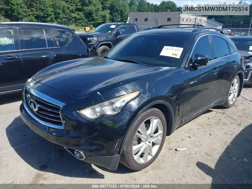 2013 Infiniti Fx37 VIN: JN8CS1MW3DM170514 Lot: 39777323