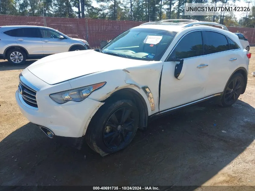 2013 Infiniti Fx37 VIN: JN8CS1MU7DM142326 Lot: 40691735