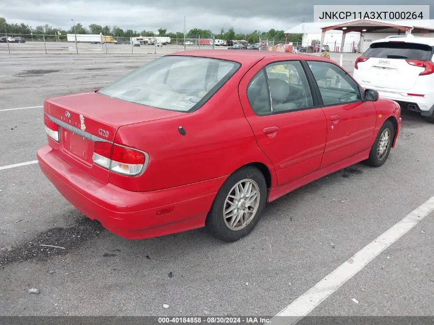 1999 Infiniti G20 Standard/Touring VIN: JNKCP11A3XT000264 Lot: 40184858