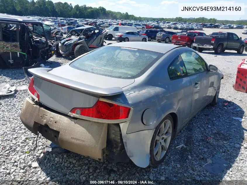 2003 Infiniti G35 Leather VIN: JNKCV54E93M214160 Lot: 39617146