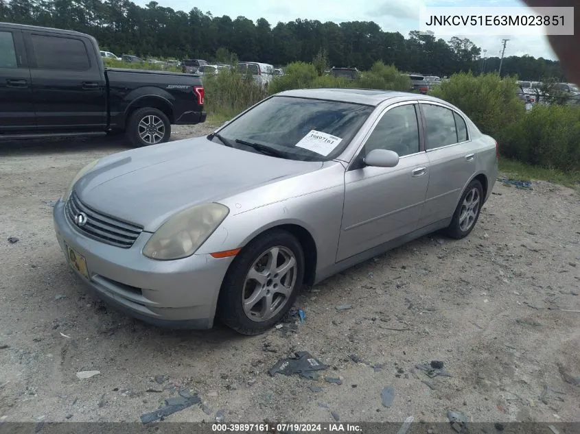 2003 Infiniti G35 Luxury Leather VIN: JNKCV51E63M023851 Lot: 39897161