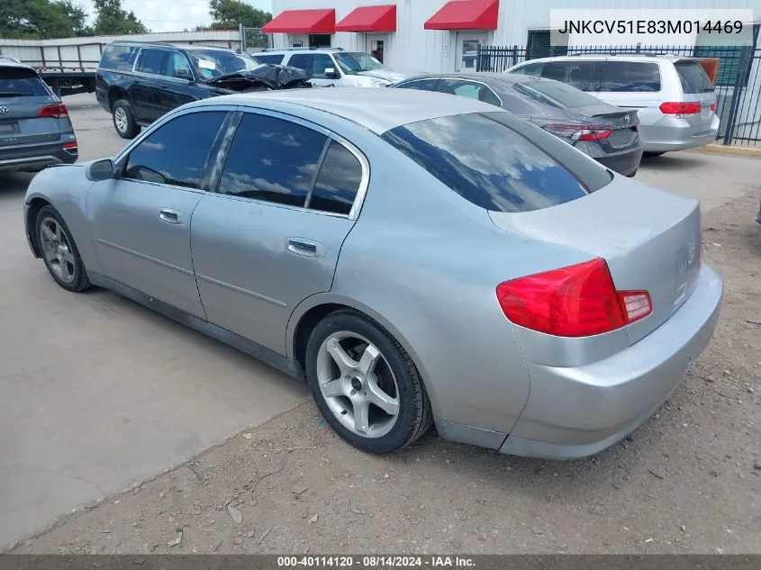 2003 Infiniti G35 Luxury Leather VIN: JNKCV51E83M014469 Lot: 40114120