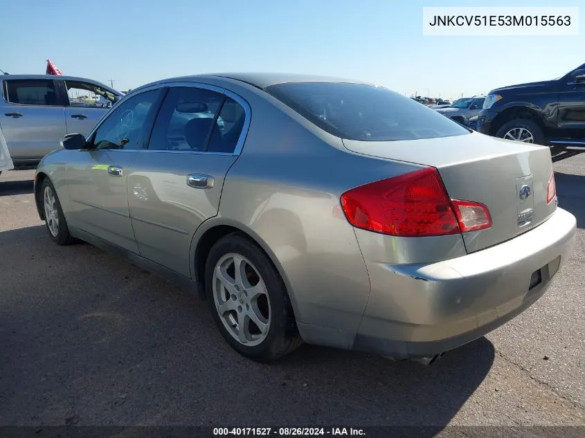 2003 Infiniti G35 Luxury Leather VIN: JNKCV51E53M015563 Lot: 40171527