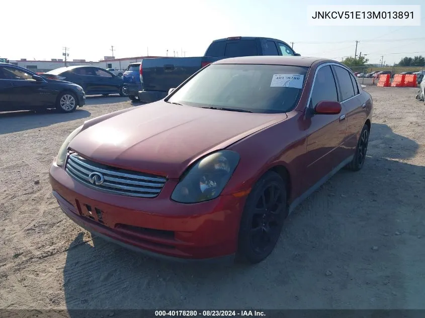 2003 Infiniti G35 Luxury Leather VIN: JNKCV51E13M013891 Lot: 40178280