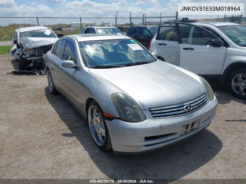 2003 Infiniti G35 Base W/6 Speed Manual VIN: JNKCV51E53M018964 Lot: 40239176