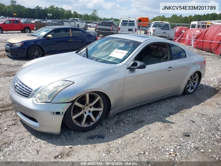 JNKCV54E33M201789 2003 Infiniti G35 Base W/Leather